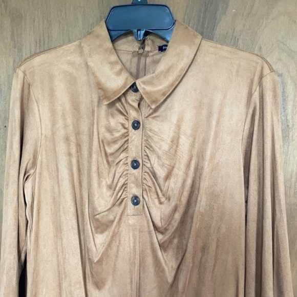 Sami & Jo camel colored collared dress size L - Picture 4 of 14